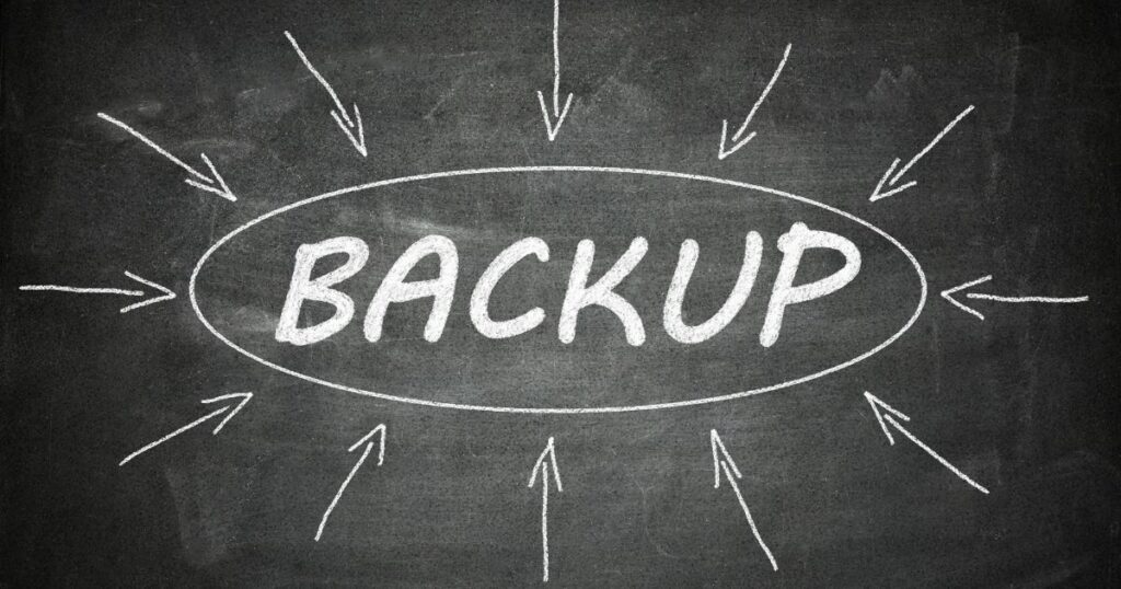 Tidak ada backup internet