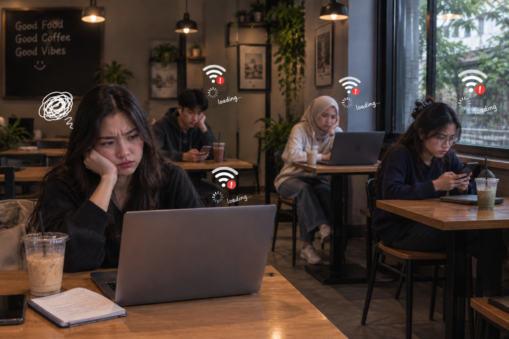Cafe dengan Wi-Fi Lemot